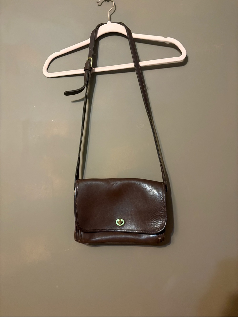 Vintage Coach Brown Companion Crossbody Style 9076